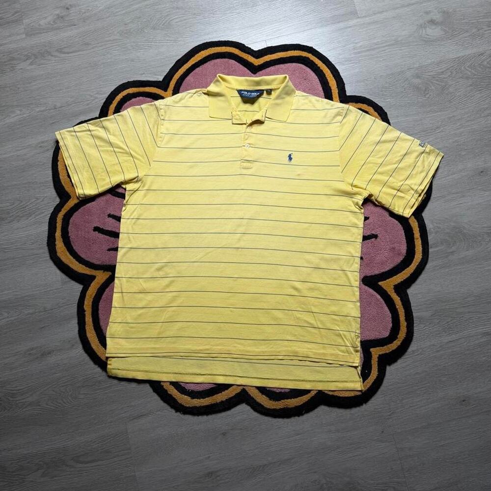 Vintage Y2K Polo Ralph Lauren Golf Embroidered Polo Shirt Size XL Yellow